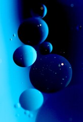 Blue floating orbs