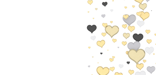 Falling love heart confetti 3d illustration