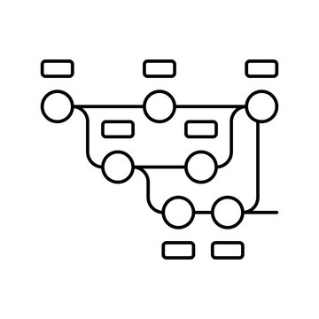 version control software line icon vector. version control software sign. isolated contour symbol black illustration