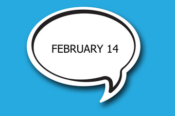 Fototapeta premium 14 february valentine's day speech bubble icon