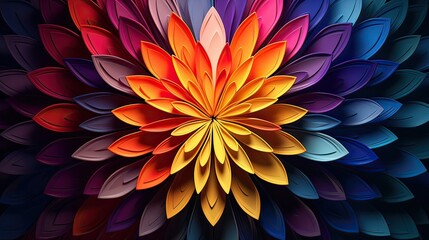 Visual depiction resembling an abstract kaleidoscope. Colorful, intricate, geometric patterns, vibrant, mesmerizing, abstract visualization. Generated by AI.