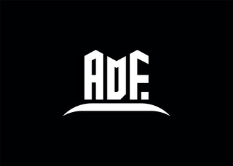 Naklejka premium ADF letter logo design on creative BLACK background
