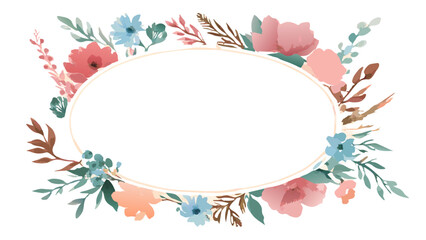 frame, flower, floral colorful