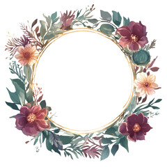 frame, flower, floral colorful