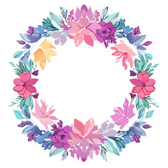 Fototapeta na wymiar frame, flower, floral colorful