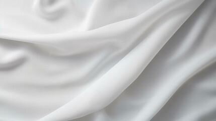 A luxurious white silk fabric with elegant folds. Generative AI.