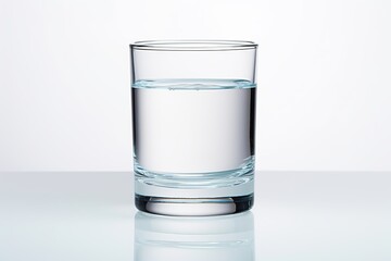 Glass of water isolated on white background