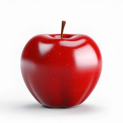 Crisp Apple Icon on White Background