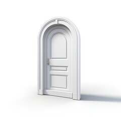 Minimalistic Door Icon on White Background