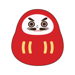 真剣な顔つきのダルマ