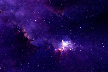 Obraz na płótnie Canvas Blue cosmic nebula. Elements of this image furnished by NASA