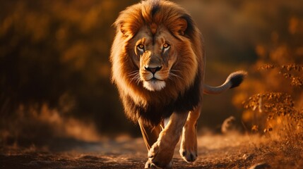 male lion in the wild