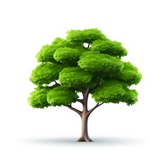 Minimalist Tree Icon on White Background