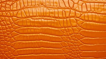 Orange crocodile leather texture.