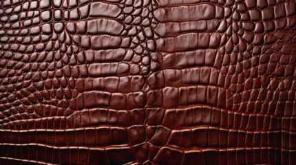 Brown crocodile leather texture.