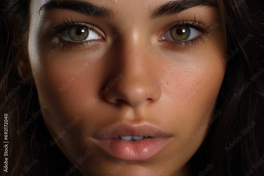 Poster a furrowed brow and pursed lips convey a moment of deep concentration during a challenging task. con