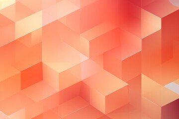 Obraz premium Peach fuzz Geometric background image, can be used as background for presentation of the product in trendy Peach Fuzz color of the year 2024. Podium platform in pastel colors