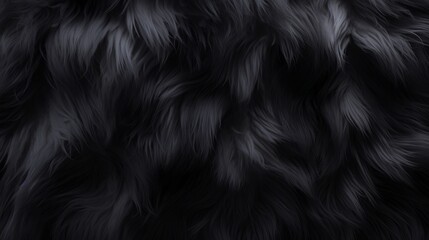 Black fur background.