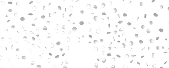 Mesmeric Moments: Mesmeric 3D Illustration Depicting Mesmerizing silver Confetti