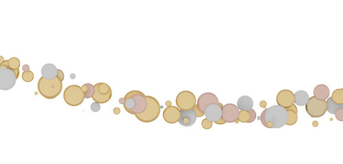 Radiant Revelry: Enthralling 3D Illustration of Shining gold Confetti