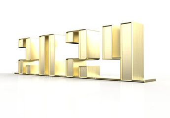 HAPPY NEW YEAR 2024 GOLDEN LUXURY