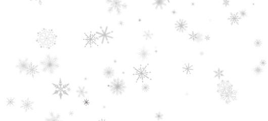 Winter Flurry: Mesmeric 3D Illustration Depicting Descending Festive Snowflakes