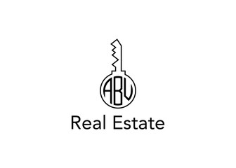Key Real Estate Business Letter ABV Logo Vector Illustration
