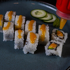 sushi on a plate