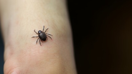 Obraz premium bug on human skin.