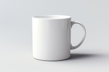 Blank cup on white background