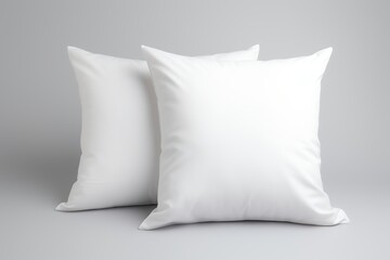 Blank pillows on white background