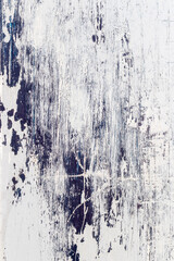 Peeling paint on the bottom of a boat