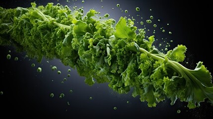 Falling broccoli UHD wallpaper