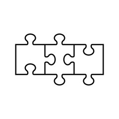 puzzle business solution line icon vector. puzzle business solution sign. isolated contour symbol black illustration