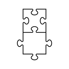 puzzle team solution line icon vector. puzzle team solution sign. isolated contour symbol black illustration