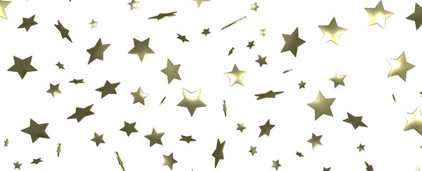 Galactic Christmas Descent: Enthralling 3D Illustration of Falling Holiday Stars from the Cosmos