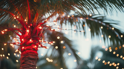 Lights on a Palm Tree