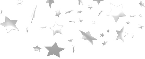 Silver star of confetti.