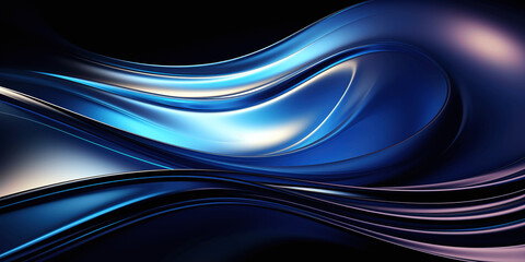 blue and black abstract background with waves
