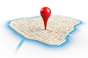 Red location symbol pin icon sign or navigation locator map travel gps direction pointer