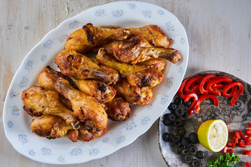 Grilled asian chicken drumsticks