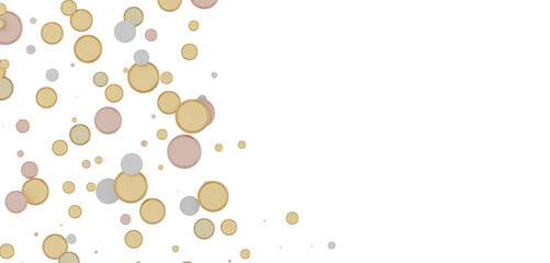 Radiant Revelry: Enthralling 3D Illustration of Shining gold Confetti