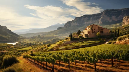  Spanish wine vineyards are a testament to the country's rich winemaking history and culture. ai generated. © 1st footage