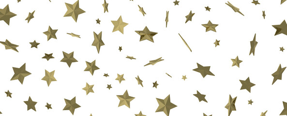 Holiday golden decoration, glitter frame isolated -