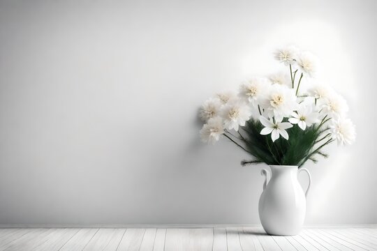 Fototapeta white flowers in a vase