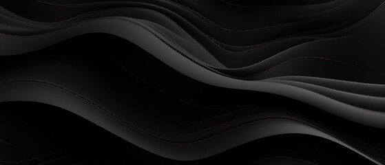 Fototapeta premium Abstract black and silver waves flow in a sleek and modern design. Modern abstract dark background useful for technical presentations