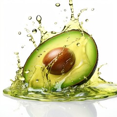 avocado splashing oil