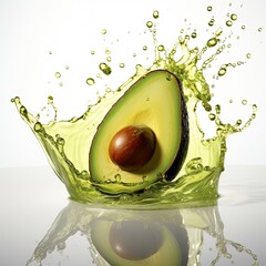 avocado splashing oil