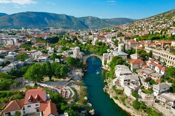 Bosnia vista de drone - obrazy, fototapety, plakaty