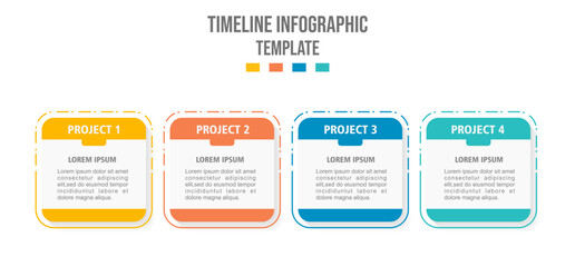 Infographic elements design template, business concept with 4 steps or options